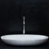 Oval sink in White marble
