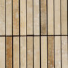 Pietre di rapolano Mini Planks Texturmuster Mosaik Travertin mit Leisten für ein schönes Badezimmer