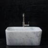Square sink in White Marble