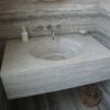 Lavabo in travertino Zebra Silver Ocean (PDR041)