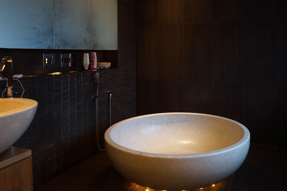 Bathroom with light travertine tub copy Bathroom with light travertine tub copy