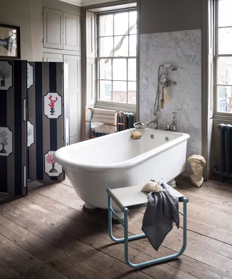 Badezimmer Grautöne