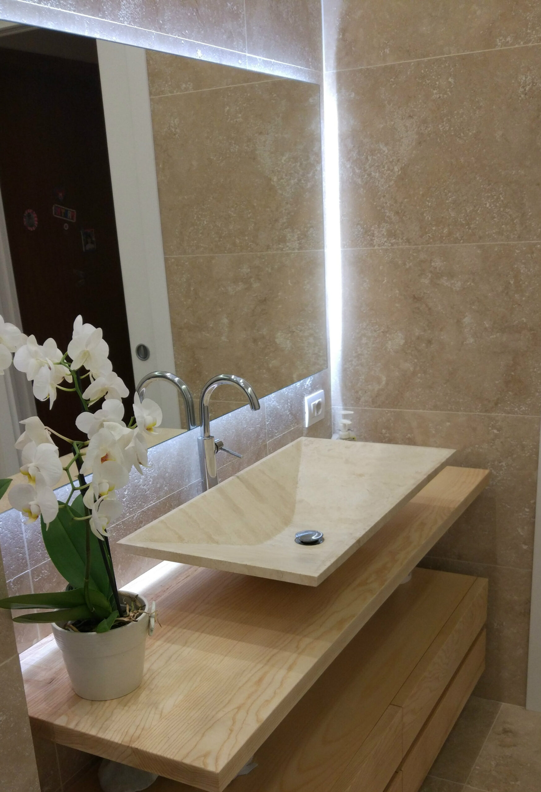 bagno travertino becagli chiaro