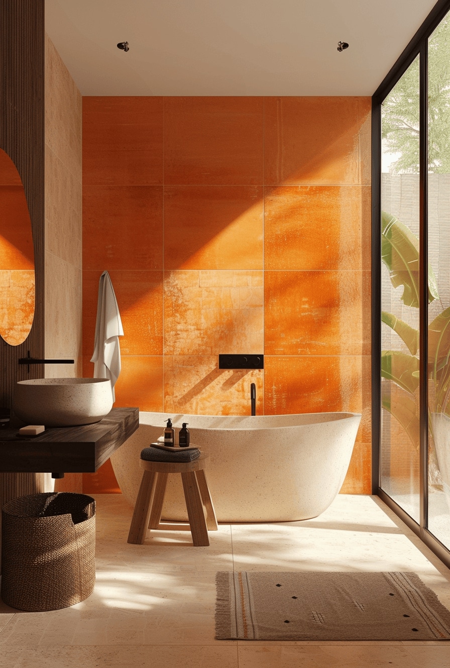 pareti testurizzate bagno